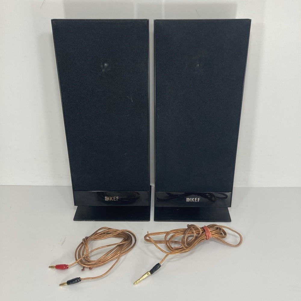 KEF T101 Ultra-Thin Wall-Mountable Satellite Speakers (Pair) - Black